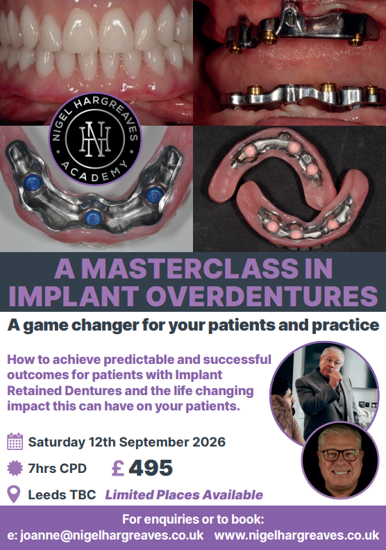 A masterclass in implant overdentures course artwork
